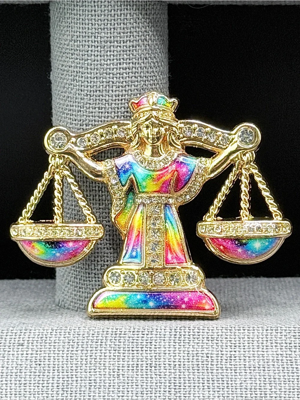 Libra Zodiac Brooch